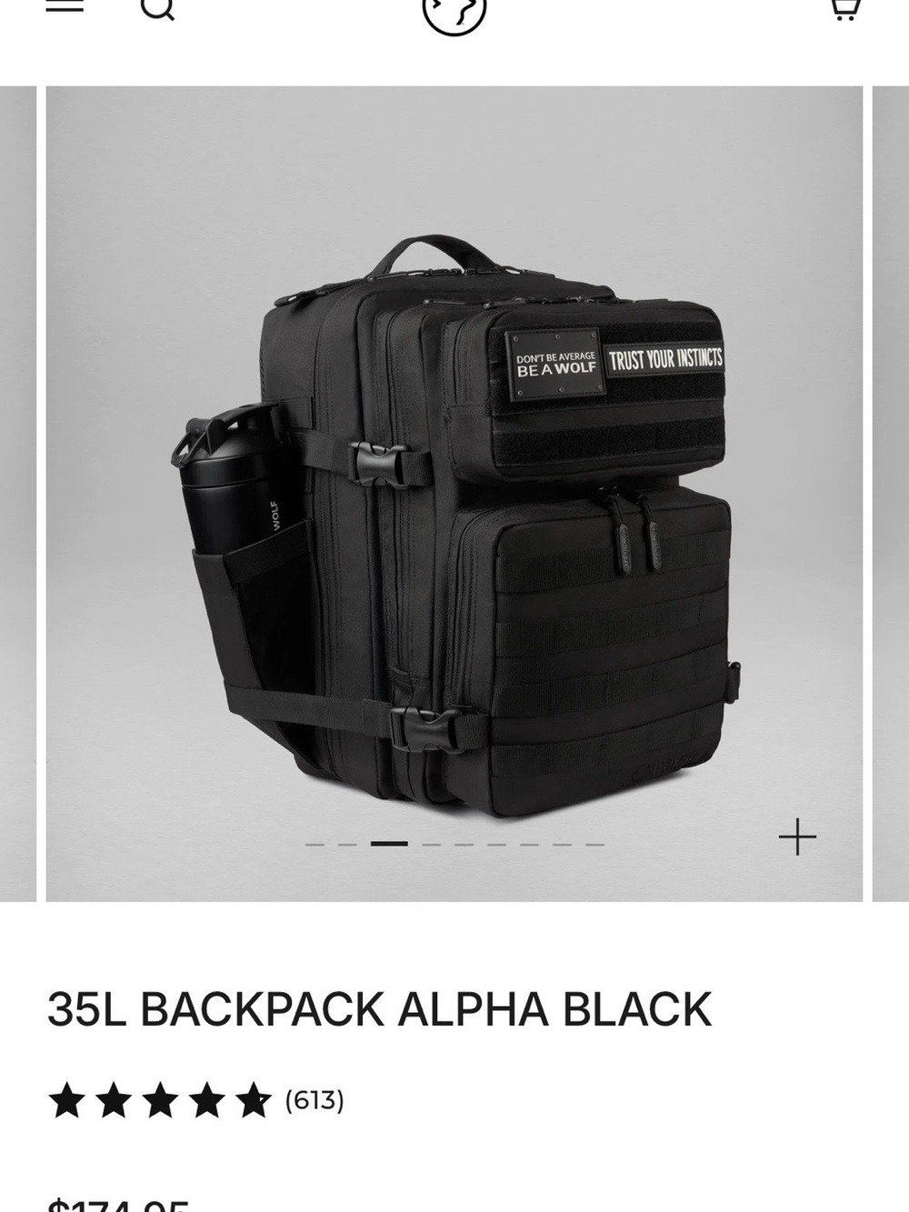 Wolfpak 35L Alpha Backpack - Black with white accents